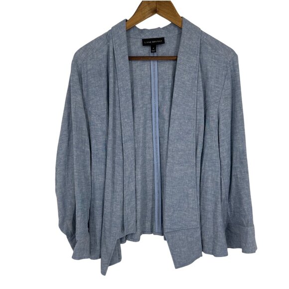 Lane Bryant Womens Open Front Light Blue Blazer Size 18 - Picture 1 of 10